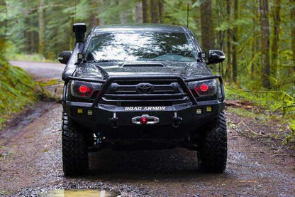 Road Armor 12-15 Toyota Tacoma Stealth Front Winch Bumper w/Lonestar Guard - Tex Blk Road Armor
