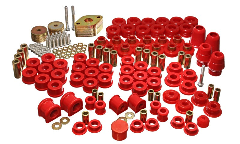 Energy Suspension 07-11 Jeep JK 4dr Red Hyper-Flex Master Bushing Set - eliteracefab.com