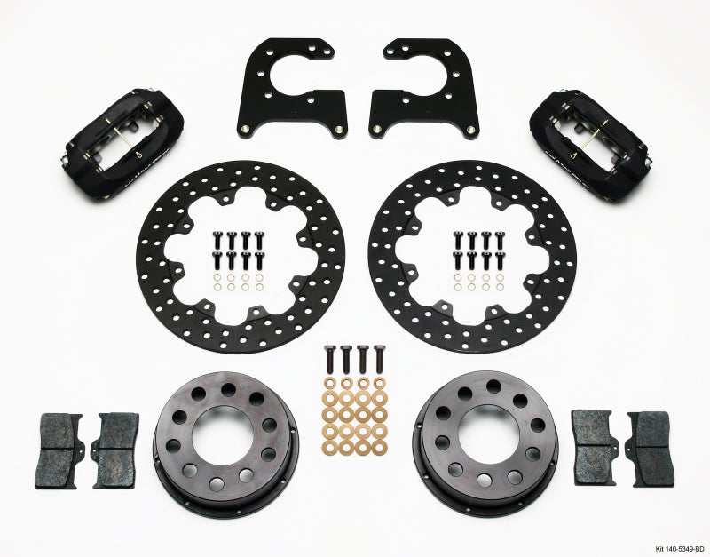 Wilwood Forged Dynalite Rear Drag Kit Drilled Rotor 58-64 Olds/Pont .690in Studs Wilwood