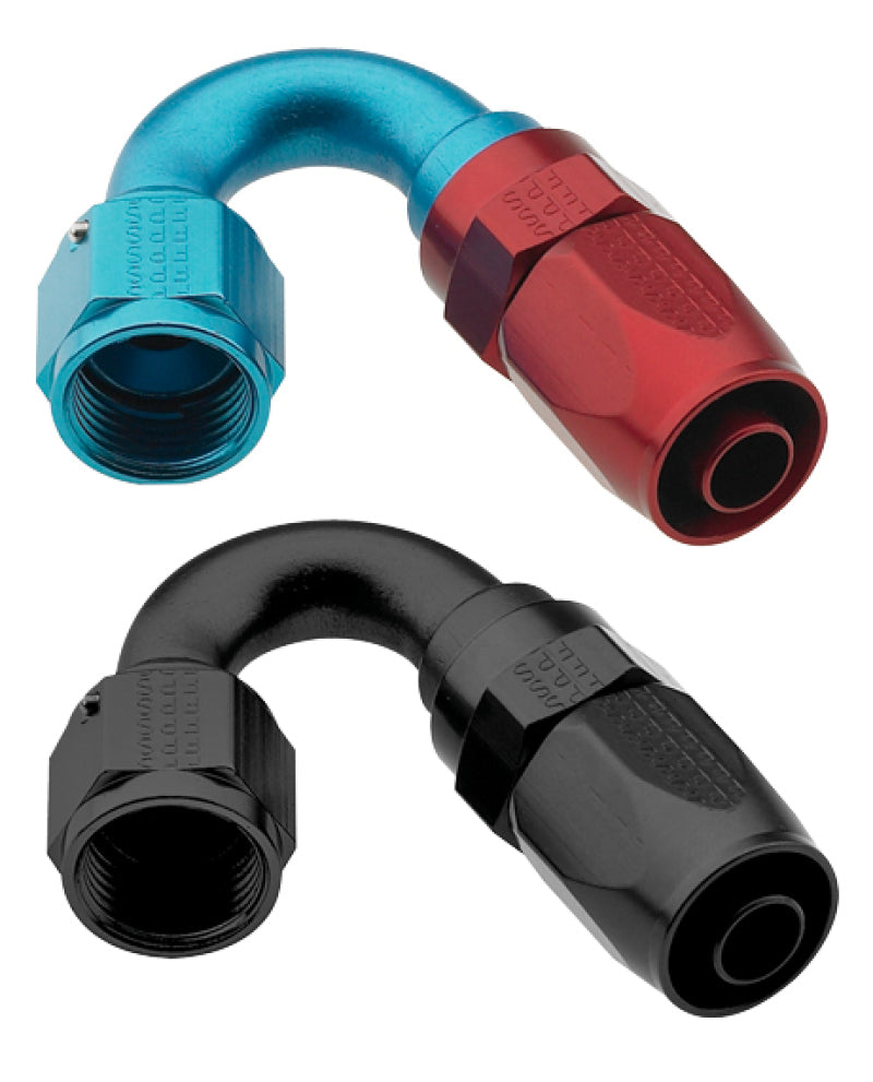 Fragola -6AN x 150 Degree Pro-Flow Hose End - Black - eliteracefab.com