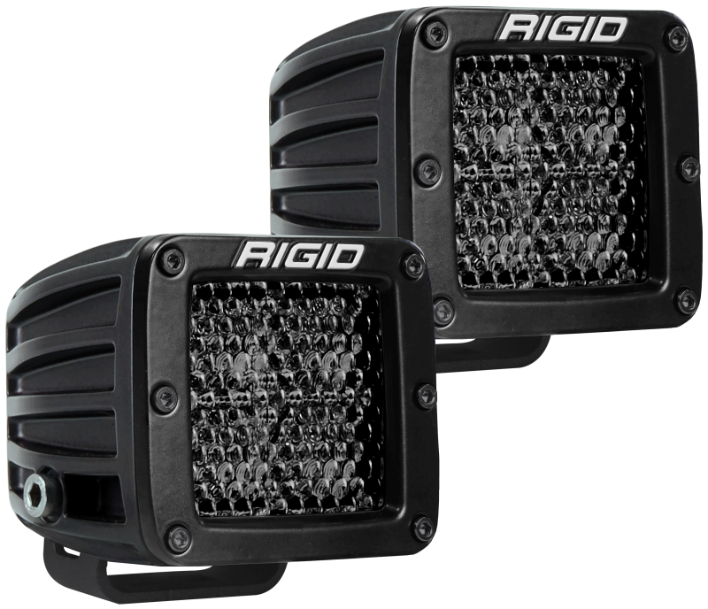 Rigid Industries D Series PRO Midnight Edition - Spot - Diffused - Pair - eliteracefab.com