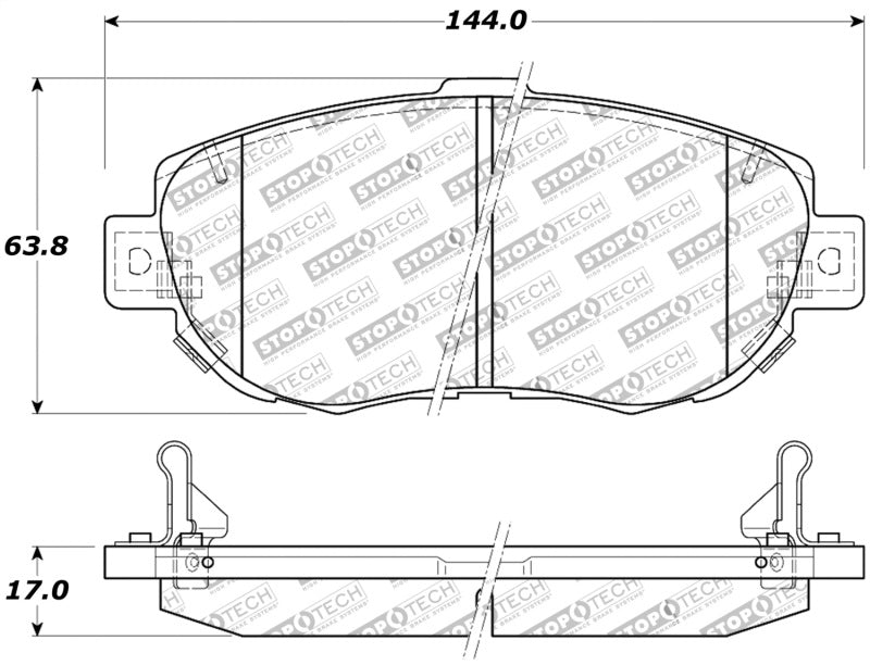 StopTech Performance 00-05 Lexus IS 250/300/350 / 02-09 SC 300/400/430 Front Brake Pads - eliteracefab.com