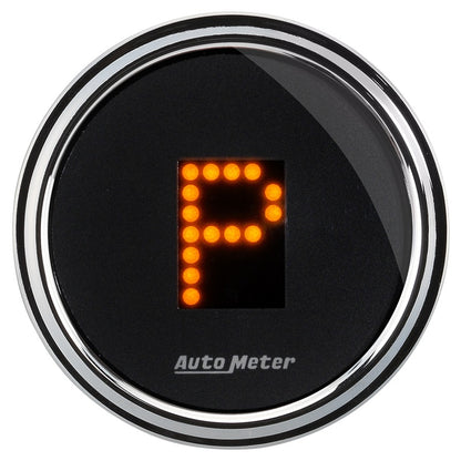 Autometer Designer 2-1/16in Chrome Domed Lens Black Dial PRNDL Gauge 1460