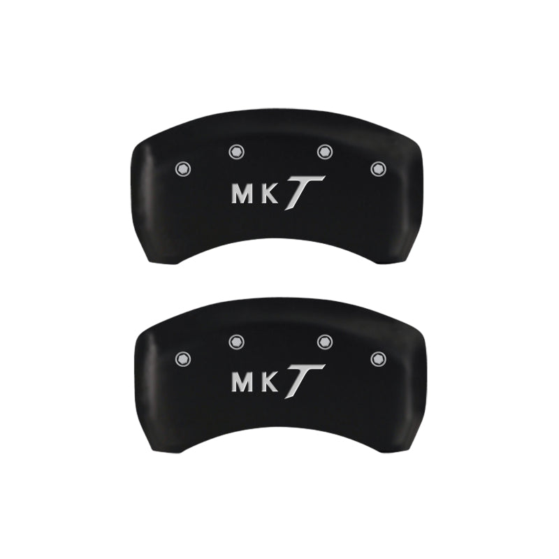 MGP 4 Caliper Covers Engraved Front Lincoln Engraved Rear MKT Red finish silver ch MGP