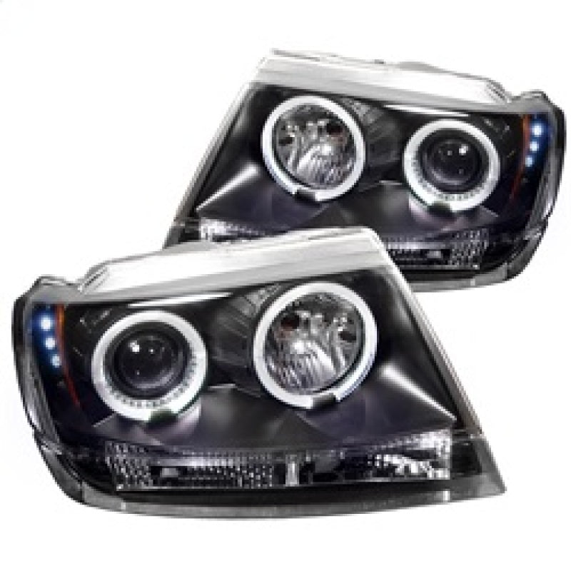 Spyder Jeep Grand Cherokee 99-04 Projector Headlights LED Halo LED Blk - PRO-YD-JGC99-HL-BK - eliteracefab.com