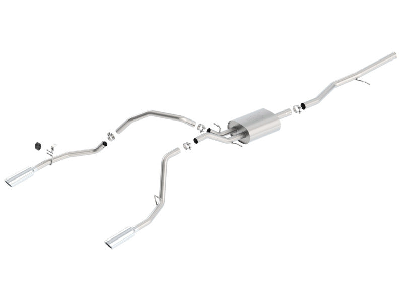 Borla 14 Silv/Sierra 1500 5.3L AT/MT Crew Cab STD Bed ATAK Cat-Back Exhaust - eliteracefab.com