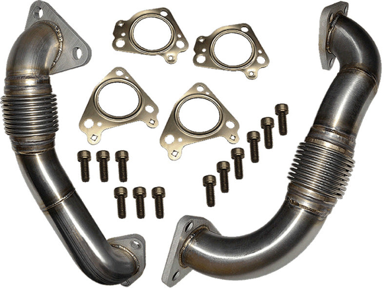 ATS Diesel 2001-2015 GM 6.6L Duramax Up Pipe Direct Replacement Kit (Driver & Pass Side Incl. HW) - eliteracefab.com