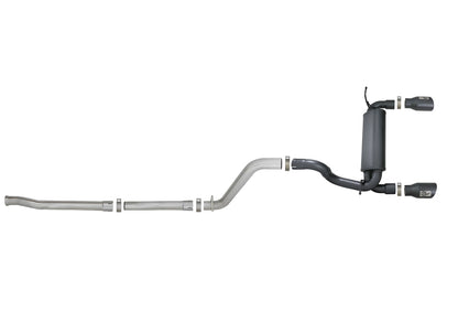 aFe Rebel Series 2.5in 409 SS Cat-Back Exhaust w/ Black Tips 18-19 Jeep Wrangler (JL) V6 3.6L aFe