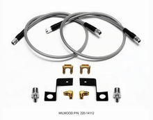 Load image into Gallery viewer, Wilwood Flexline Kit 30 inch -3 3/8-24 IF 1/8 NPT 90 Degree - eliteracefab.com