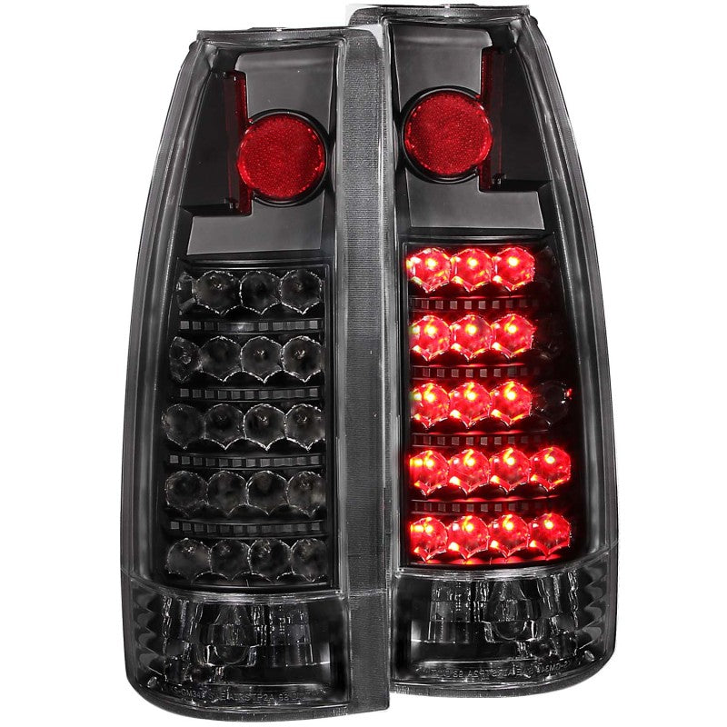 ANZO USA Cadillac Escalade Led Taillights Black; 1999-2000 - eliteracefab.com