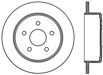 StopTech 07-18 Jeep Wrangler Cryo Slotted Rear Left Sport Brake Rotor Stoptech
