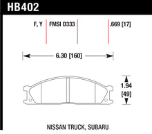 Load image into Gallery viewer, Hawk Performance HPS Front Brake Pads - HB402F.669