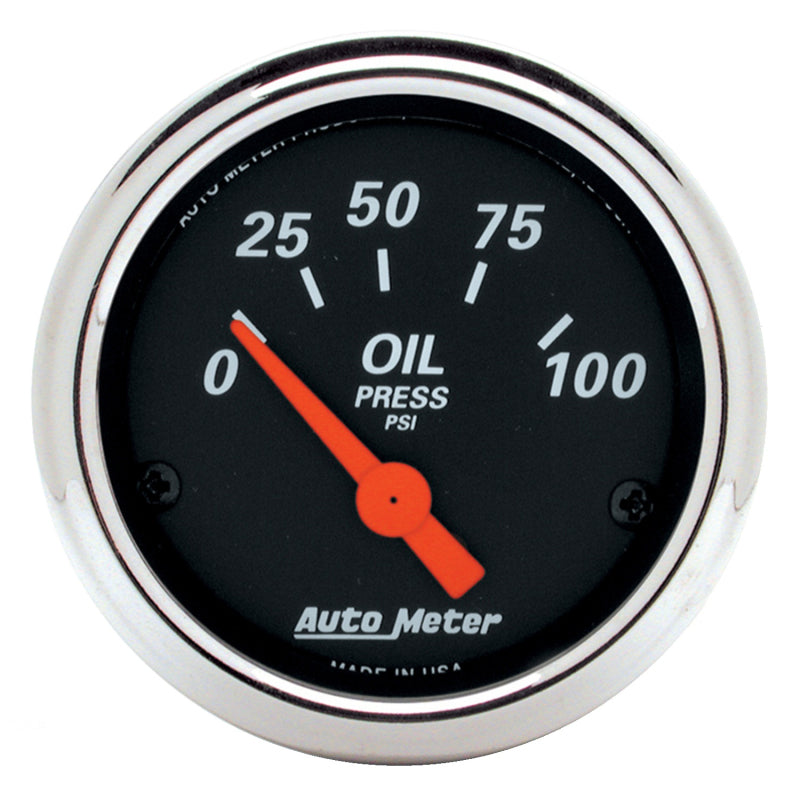 Autometer Designer Black 2 1/16in 100 PSI Electronic Oil Pressure Gauge 1426