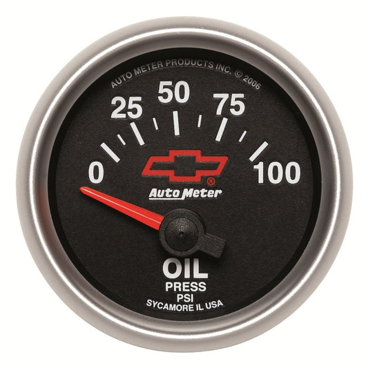 Autometer Oil Pressure 2-1/16, 0-100 PSI - Red Bowtie 3627-00406