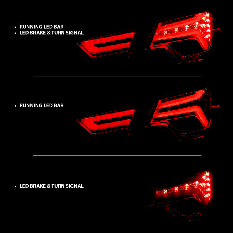 ANZO 14-18 Chevrolet Impala LED Taillights Red/Clear - eliteracefab.com