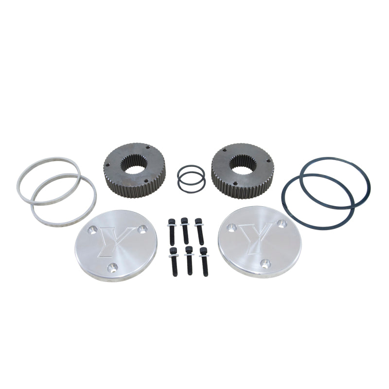 Yukon Gear Hardcore Drive Flange Kit For Dana 60 / 35 Spline Outer Stubs. Yukon Engraved Caps - eliteracefab.com