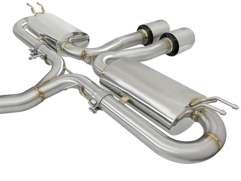 aFe Takeda 3in 304 SS Cat-Back Exhaust System w/Polished Tips 2017+ Honda Civic Si (4dr) I4 1.5L (t) - eliteracefab.com