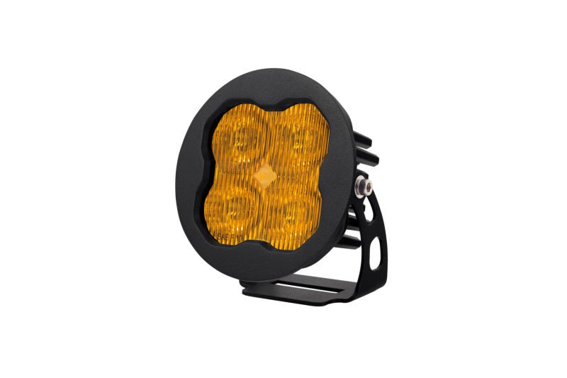 Diode Dynamics SS3 LED Pod Max - Yellow SAE Fog Round (Single)