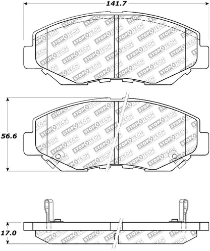 StopTech Street Select Brake Pads - Rear - eliteracefab.com