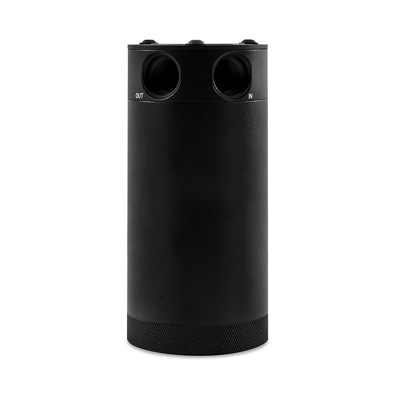 Mishimoto 2-Port Universal XL Baffled Catch Can - Black - eliteracefab.com