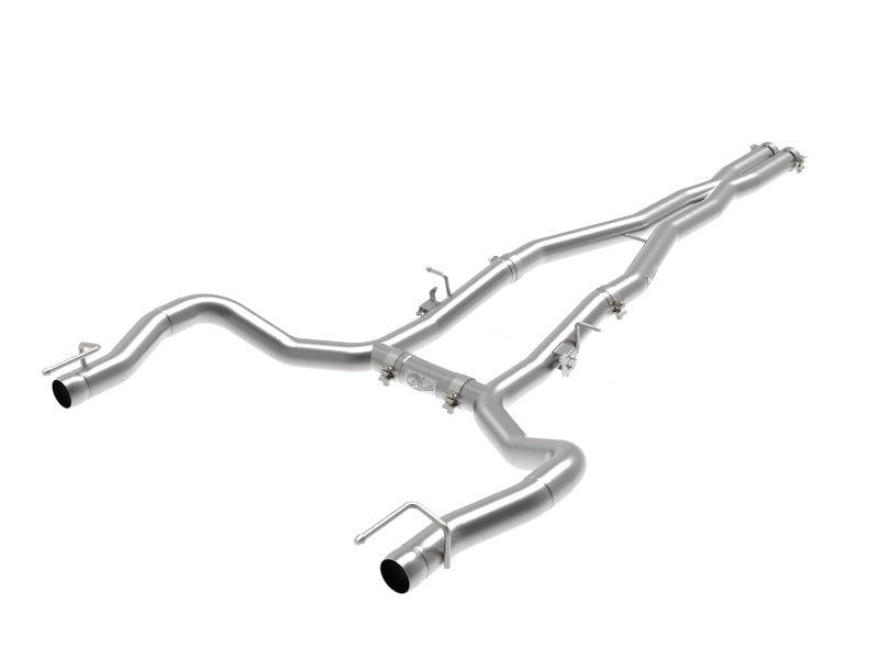 aFe MACH Force-Xp 3in 304 SS Cat-Back Exhaust 15-20 Dodge Charger Hellcat V8-6.2L/6.4L w/o Muffler - eliteracefab.com