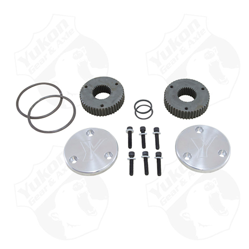 Yukon Gear Hardcore Drive Flange Kit For Dana 44 / 30 Spline Outer Stubs. Yukon Engraved Caps Yukon Gear & Axle