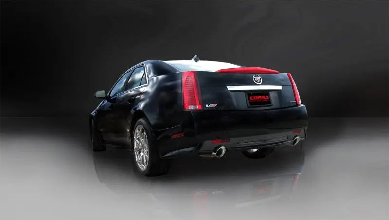 Corsa 09-13 Cadillac CTS Sedan V 6.2L V8 Polished Sport Axle-Back Exhaust - eliteracefab.com