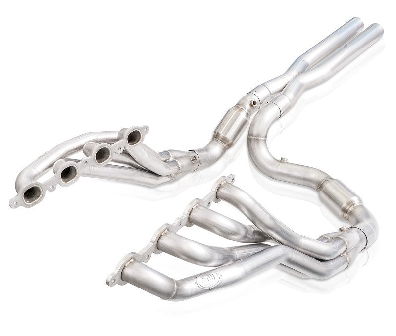 Stainless Works 2019+ Chevrolet Silverado 5.3/6.2 Catted Headers 1-7/8in Primaries 3in Leads X-Pipe - eliteracefab.com