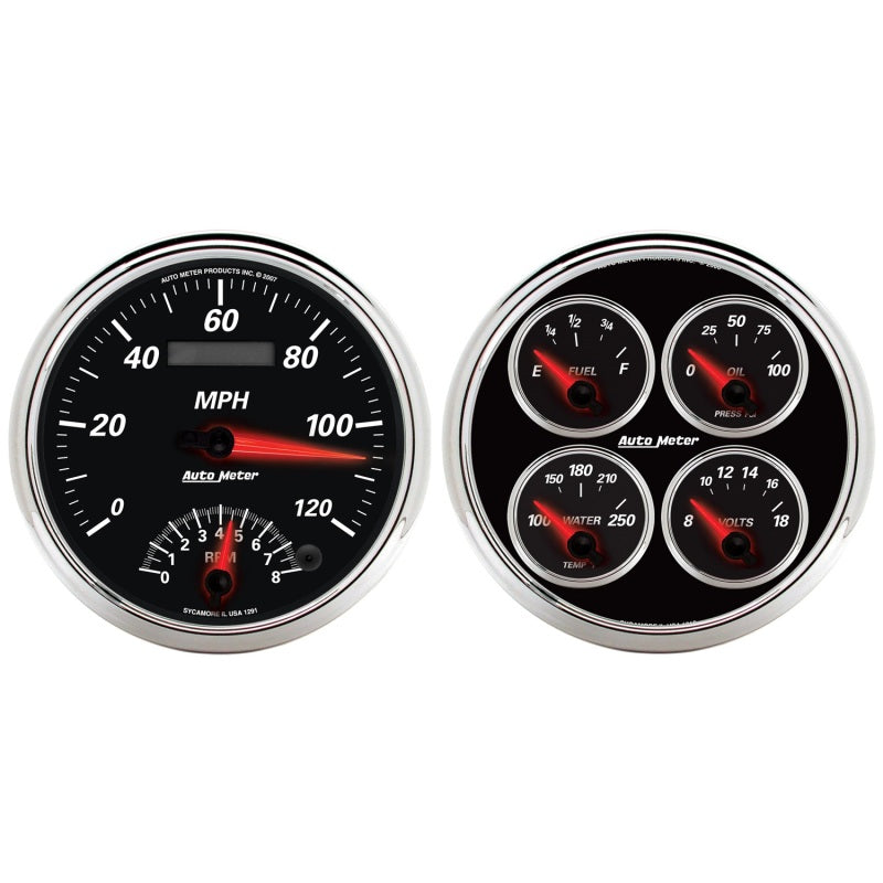 Autometer 5inch Kit Box - Tach Speedo Combo / Oil Pressure / Water Temp / Volt / Fuel Level 1204