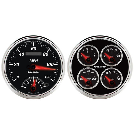 Autometer 5inch Kit Box - Tach Speedo Combo / Oil Pressure / Water Temp / Volt / Fuel Level 1204