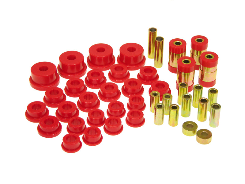 Prothane 95-99 Mitsubishi Eclipse Rear Upper/Lower Control Arm Bushings - Red - eliteracefab.com