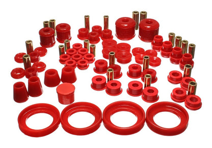 Energy Suspension 97-01 Honda Prelude (Type SH only) Red Hyper-Flex Master Bushing Set - eliteracefab.com