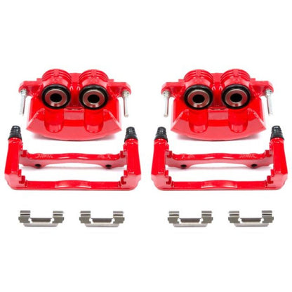 Power Stop 98-02 Chevrolet Camaro Front Red Calipers w/Brackets - Pair - eliteracefab.com
