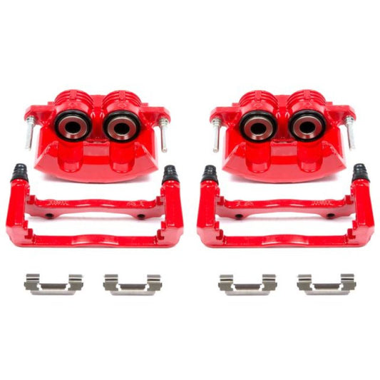 Power Stop 98-02 Chevrolet Camaro Front Red Calipers w/Brackets - Pair - eliteracefab.com