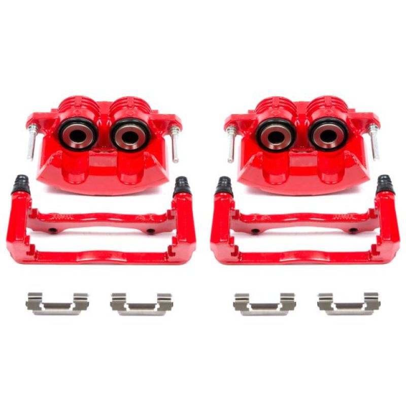 Power Stop 98-02 Chevrolet Camaro Front Red Calipers w/Brackets - Pair - eliteracefab.com