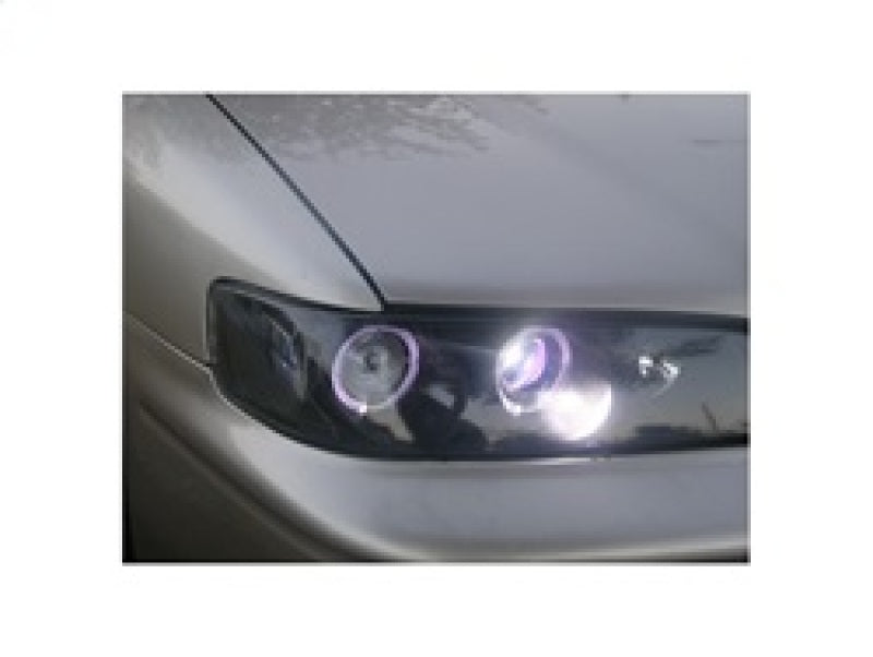 Spyder Honda Accord 94-97 1PC Projector Headlights LED Halo Amber Reflctr Blk PRO-YD-HA94-AM-BK - eliteracefab.com