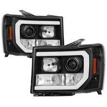 Load image into Gallery viewer, Spyder GMC Sierra 1500/2500/3500 07-13 V2 Projector Headlights- Black PRO-YD-GS07V2-LBDRL-BK - eliteracefab.com