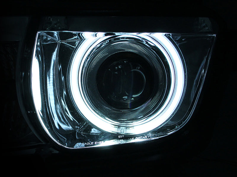 ANZO 2010-2013 Chevrolet Camaro Projector Headlights w/ Halo Chrome (CCFL) ANZO