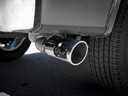 aFe Large Bore-HD 4in 409 SS DPF-Back Exh 18-19 Ford F-150 V6-3.0L (td) w/ Polished Tip aFe