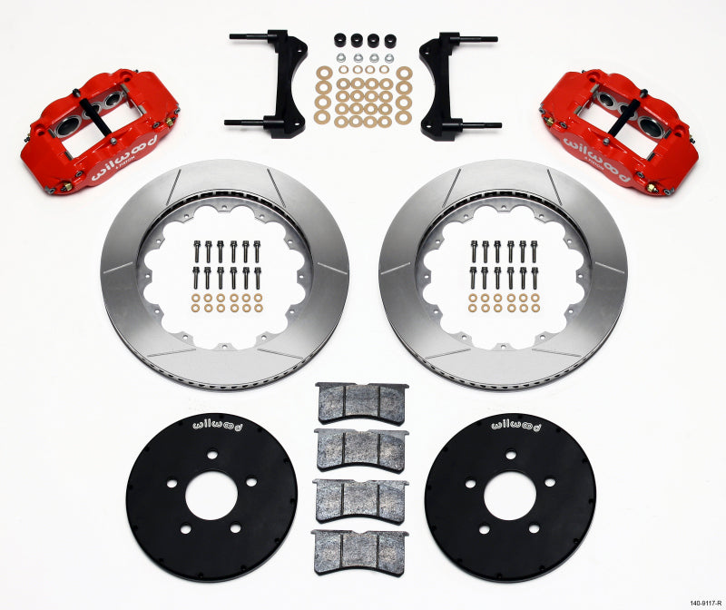 Wilwood Narrow Superlite 6R Front Hat Kit 14.00in Red 1994-2004 Mustang Wilwood