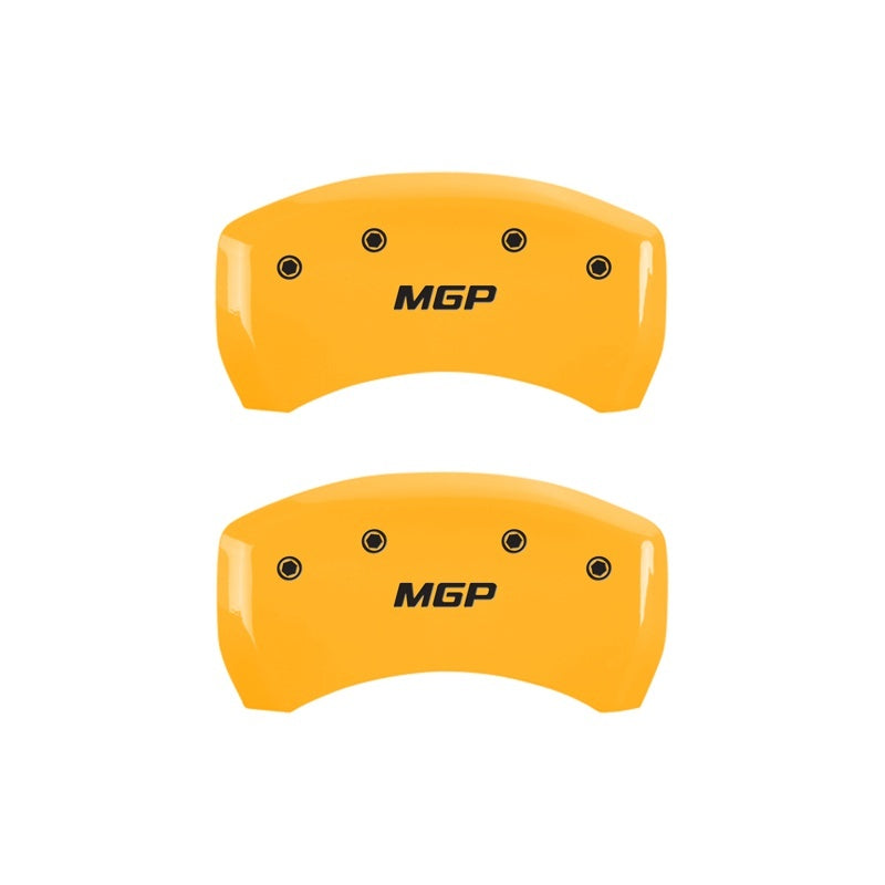 MGP Rear set 2 Caliper Covers Engraved Rear MGP Yellow finish black ch MGP