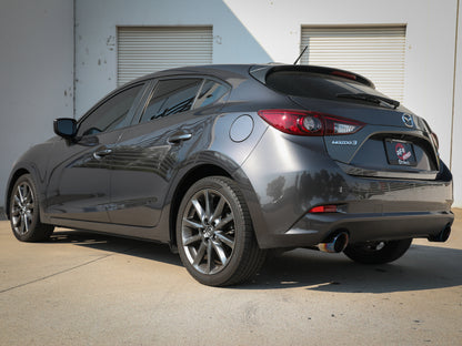 aFe Takeda 2-1/2in 304 SS Cat-Back Exhaust w/ Blue Flame Tips 14-18 Mazda 3 L4 2.0L/2.5L aFe