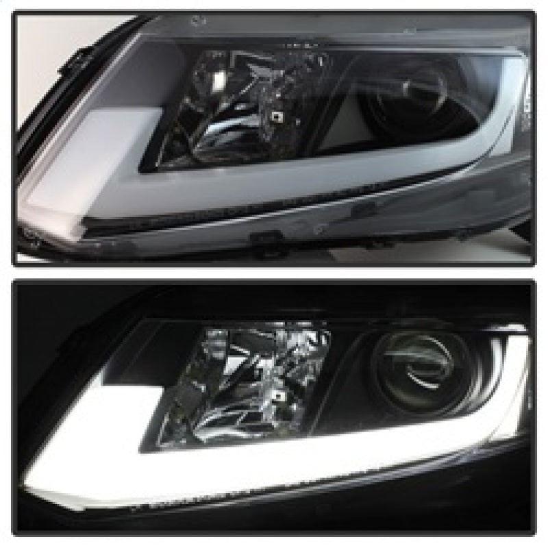 Spyder Honda Civic 2012-2014 Projector Headlights - Light Bar DRL Black PRO-YD-HC12-DRL-BK - eliteracefab.com