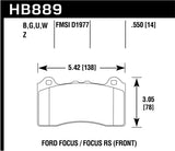 Hawk Performance DTC-70 Front Brake Pads - HB889U.550