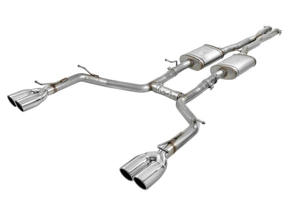 aFe MACH Force-Xp 2-1/2in 304 SS Cat-Back Exhaust 15-19 Dodge Challenger V6-3.6L - Polished Tip aFe