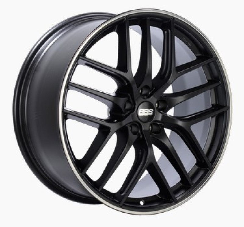 BBS CC-R 19x8.5 5x112 ET30 Satin Black Polished Rim Protector Wheel -82mm PFS/Clip Required CC2101BPO