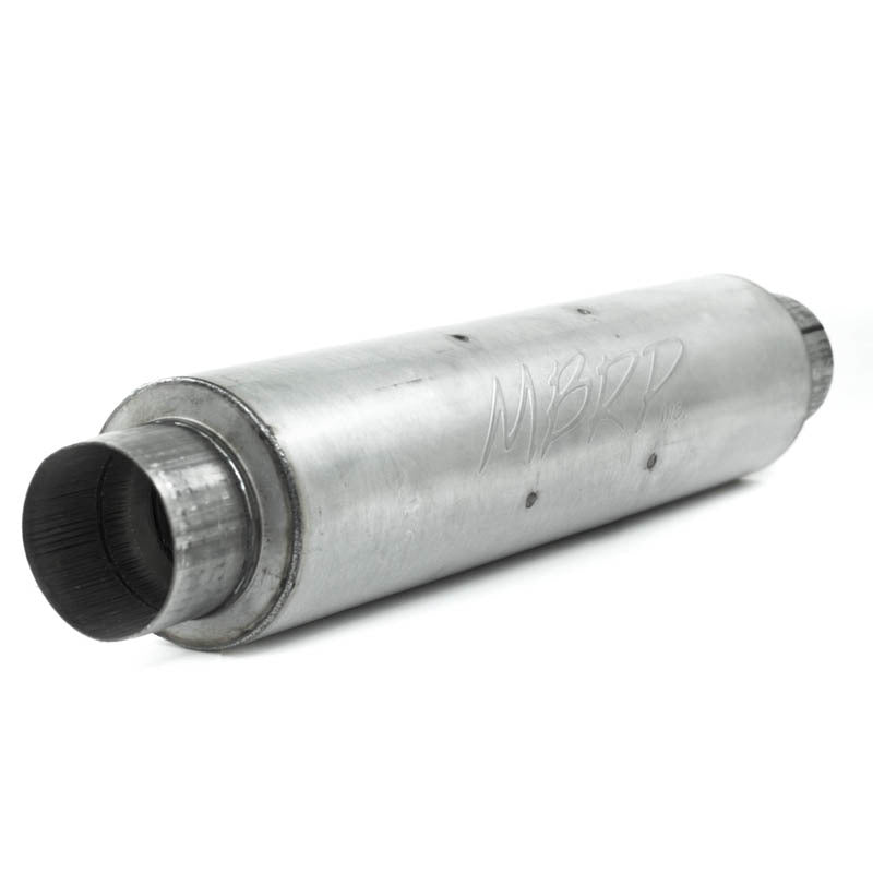 MBRP Universal Quiet Tone Muffler 4in Inlet/Outlet 24in Body 6in Dia 30in Overall Aluminum - eliteracefab.com
