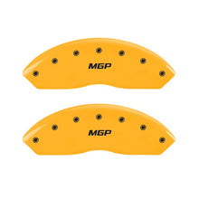 Load image into Gallery viewer, MGP 2 Caliper Covers Engraved Front MGP Yellow Finish Black Characters 2011 Ford Focus MGP