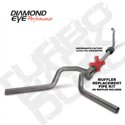 Diamond Eye KIT 4in TB MFLR RPLCMENT PIPE DUAL SS 94-97 5 7 3L F250/F350 PWRSTROKE NFS W CARB STDS Diamond Eye Performance