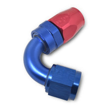 Load image into Gallery viewer, Russell Performance -12 AN Red/Blue 120 Degree Full Flow Swivel Hose End (With 1-1/8in Radius)